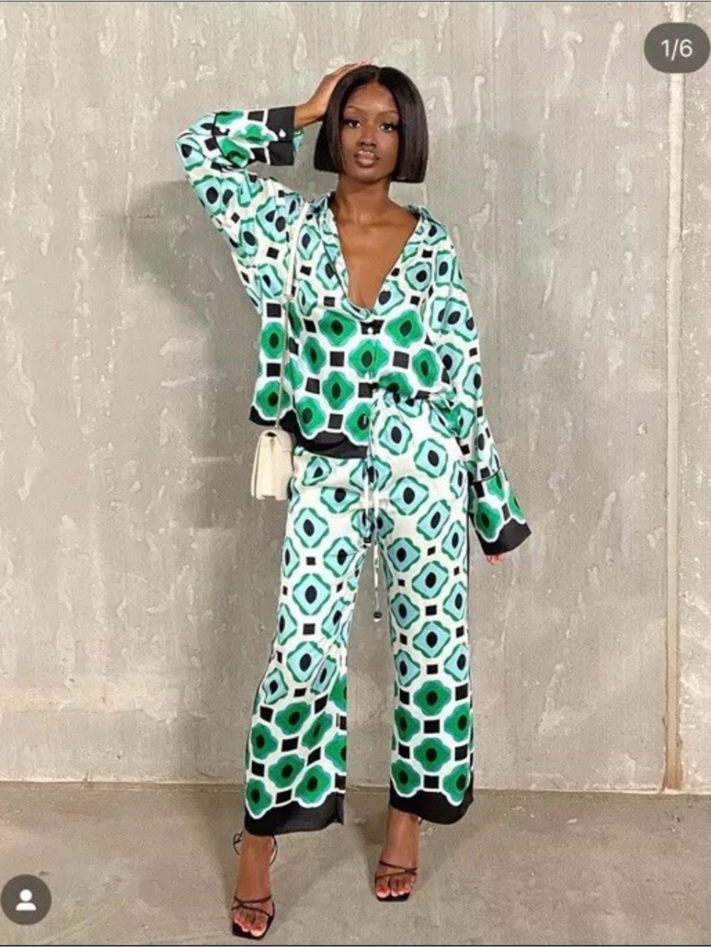 Zara Matching Set Geometric Print